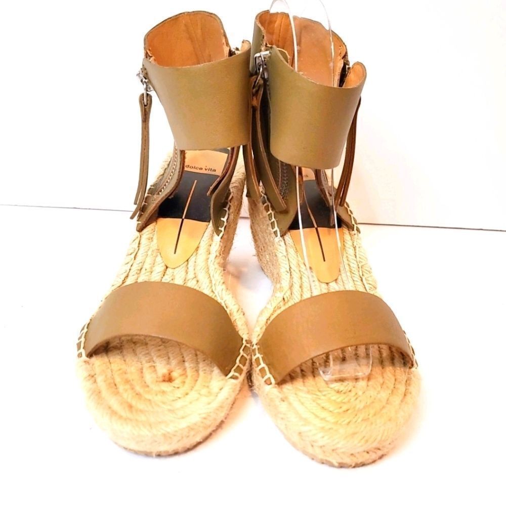 DOLCE VITA Olive Green Wedge Sandal size 6.5